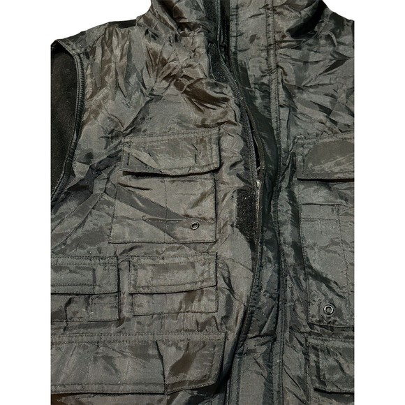 Northwest Territory Black Waterproof Utility Vest Fleece Interior‎ Men’s Small - Picture 4 of 5